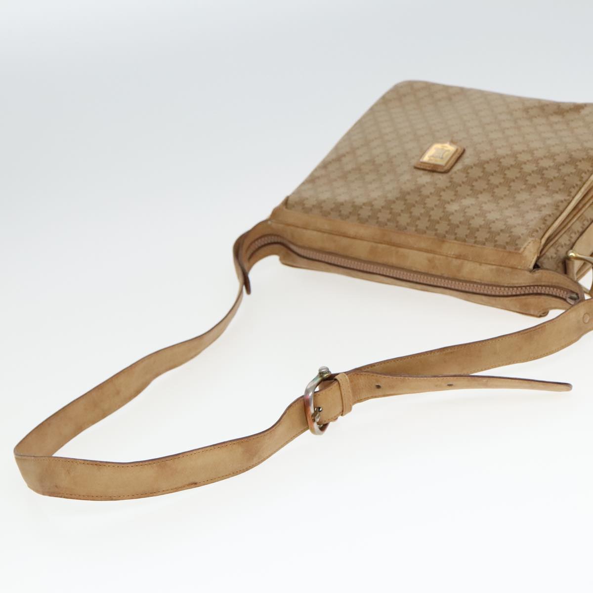 Céline Macadam Beige Canvas Shoulder Bag (Pre-Owned)