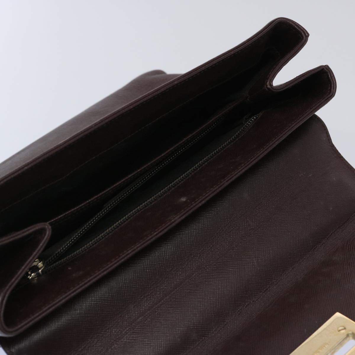 Salvatore Ferragamo Gancini Brown Leather Handbag (Pre-Owned)