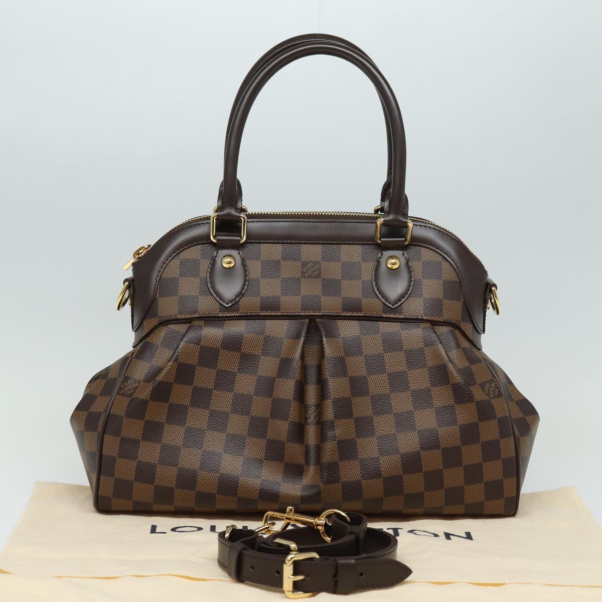 Louis Vuitton Trevi Brown Canvas Handbag (Pre-Owned)