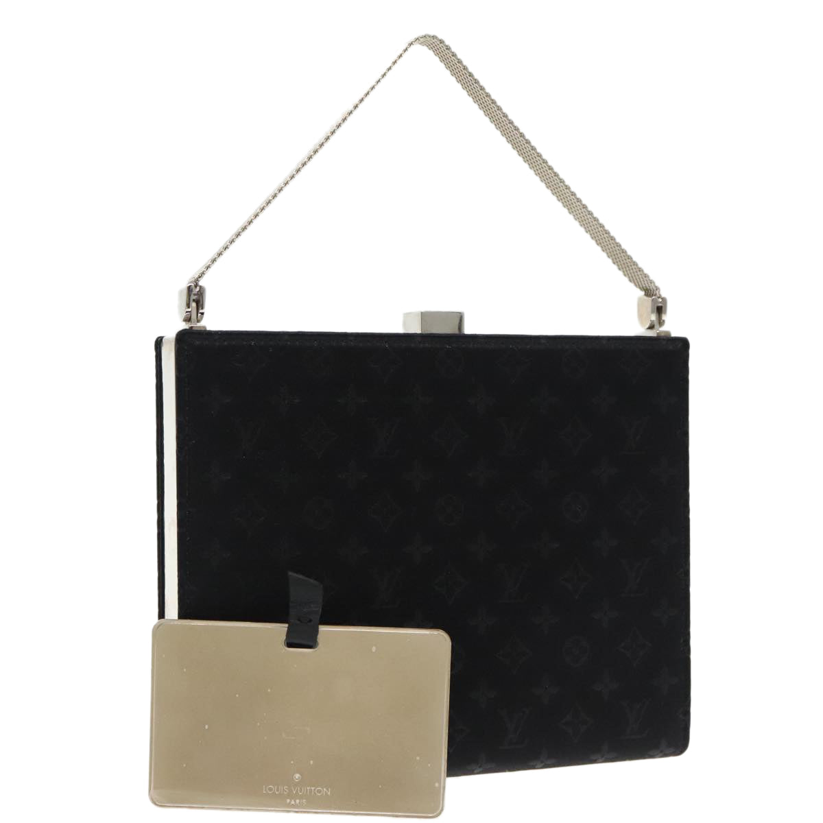 Louis Vuitton Ange Black Silk Handbag (Pre-Owned)