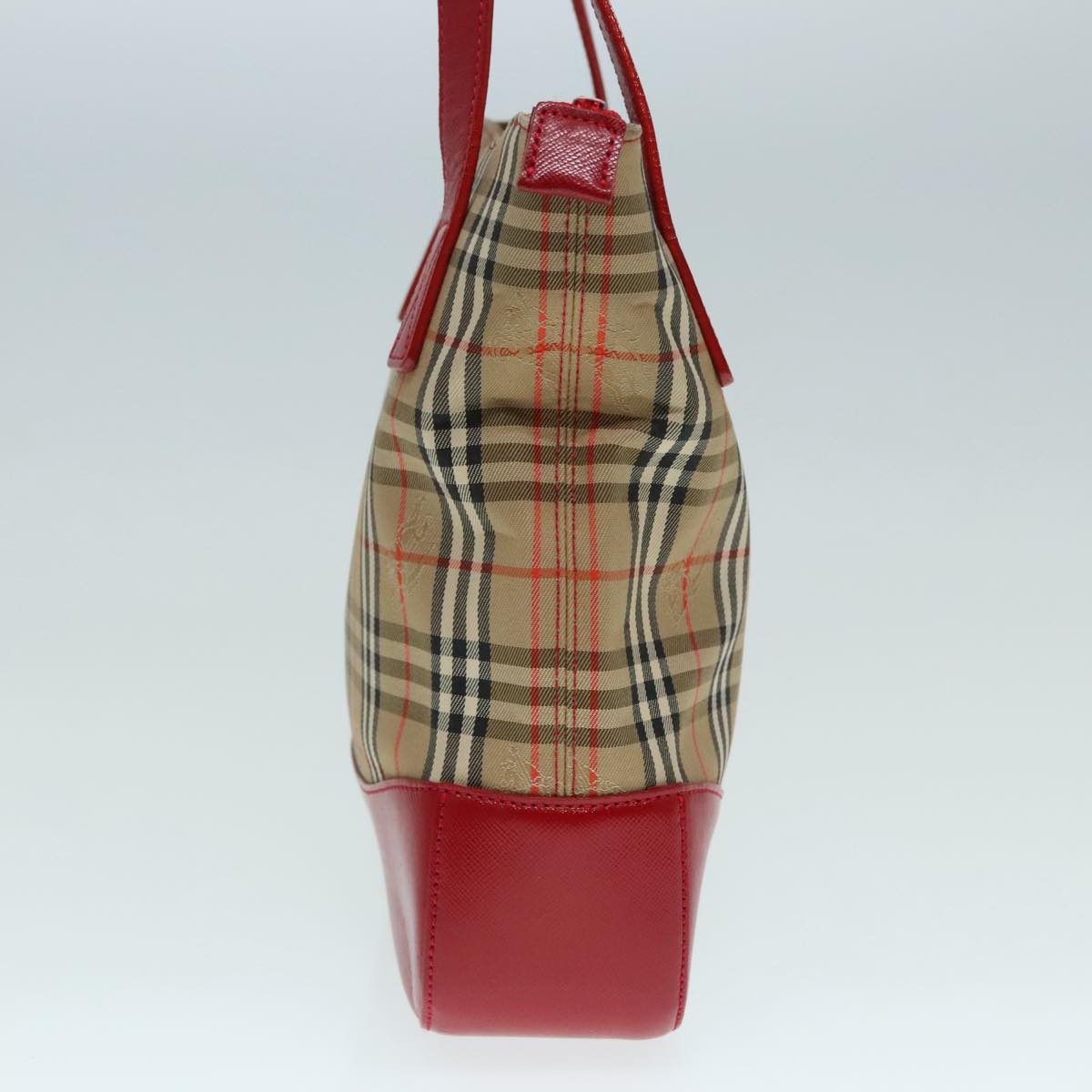 Burberry Nova Check Beige Canvas Handbag (Pre-Owned)
