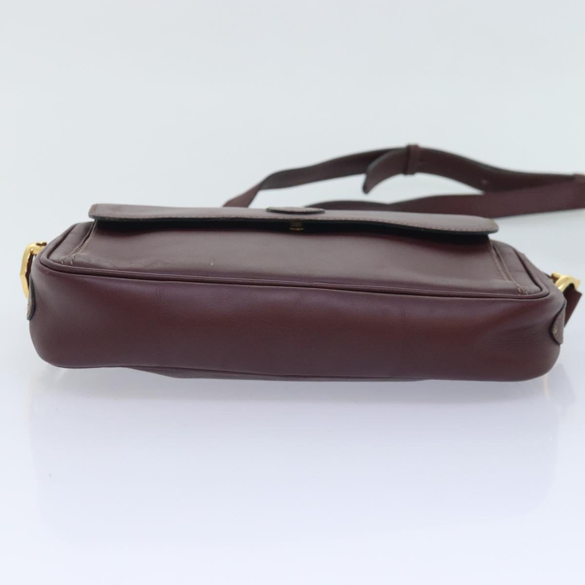 Cartier Must De Cartier Burgundy Leather Shoulder Bag (Pre-Owned)