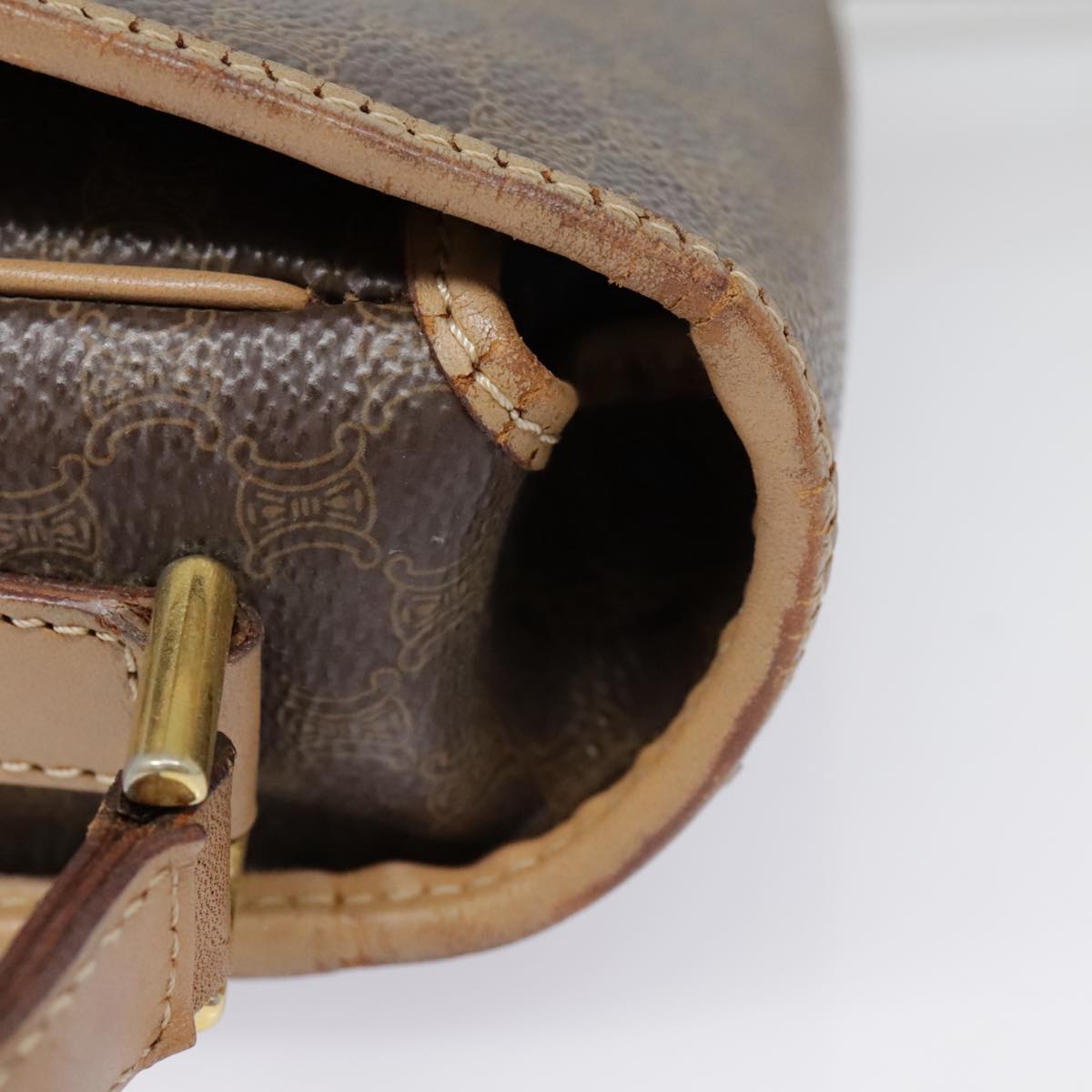 Céline Macadam Brown Canvas Shoulder Bag (Pre-Owned)