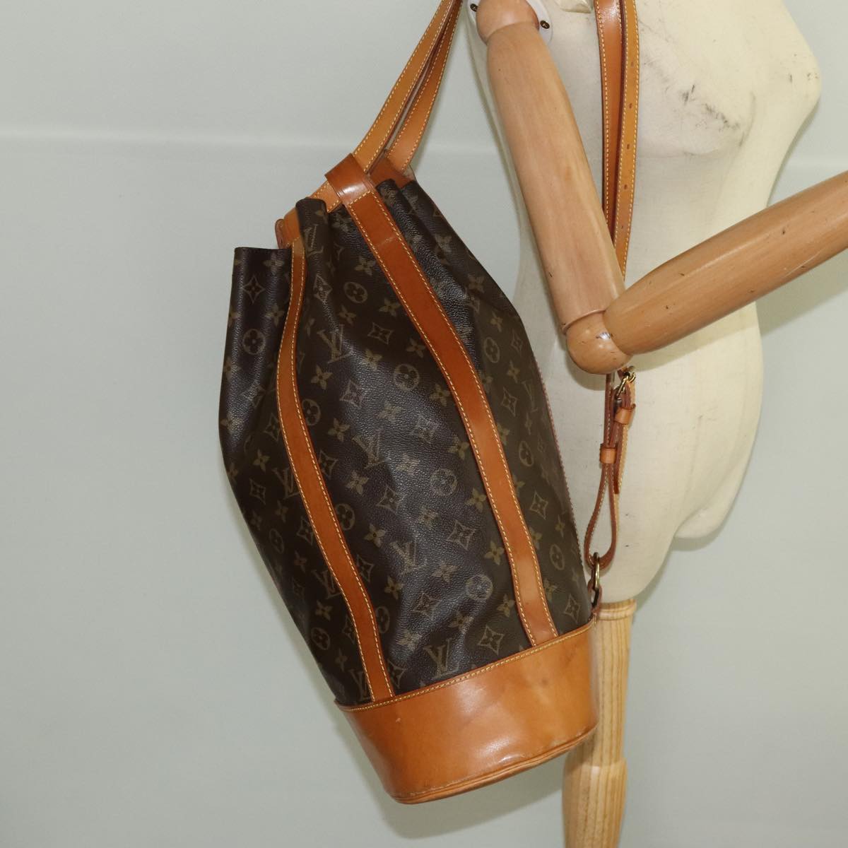 Louis Vuitton Randonnée Brown Canvas Shoulder Bag (Pre-Owned)
