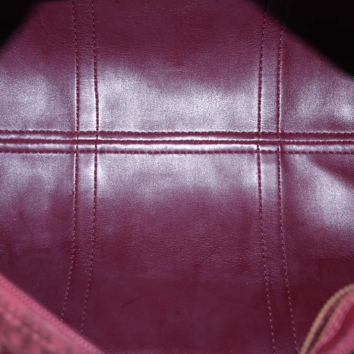 Dior Trotter Burgundy Canvas Travel Bag (Pre-Owned)