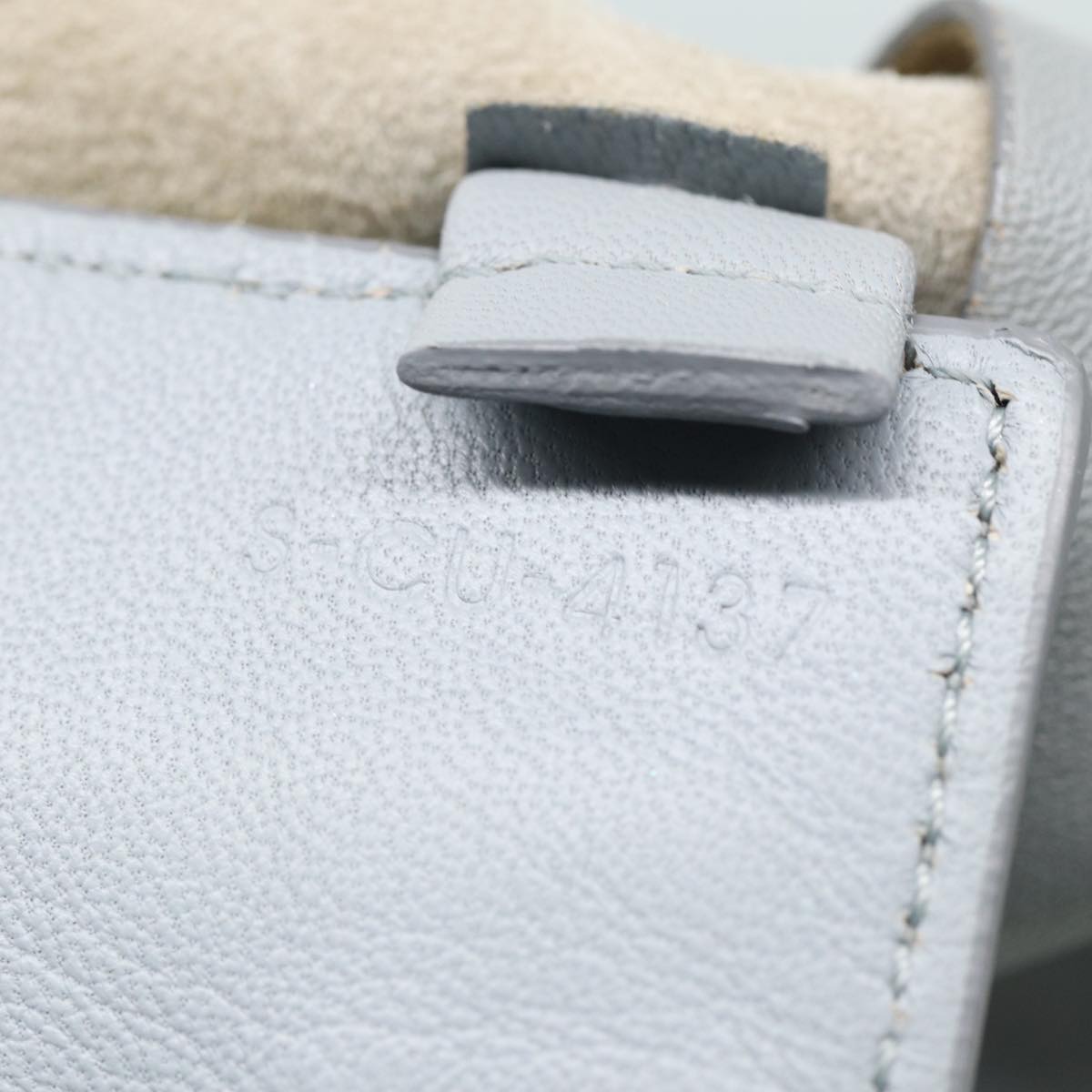 Céline Cabas Horizontal Grey Leather Tote Bag (Pre-Owned)
