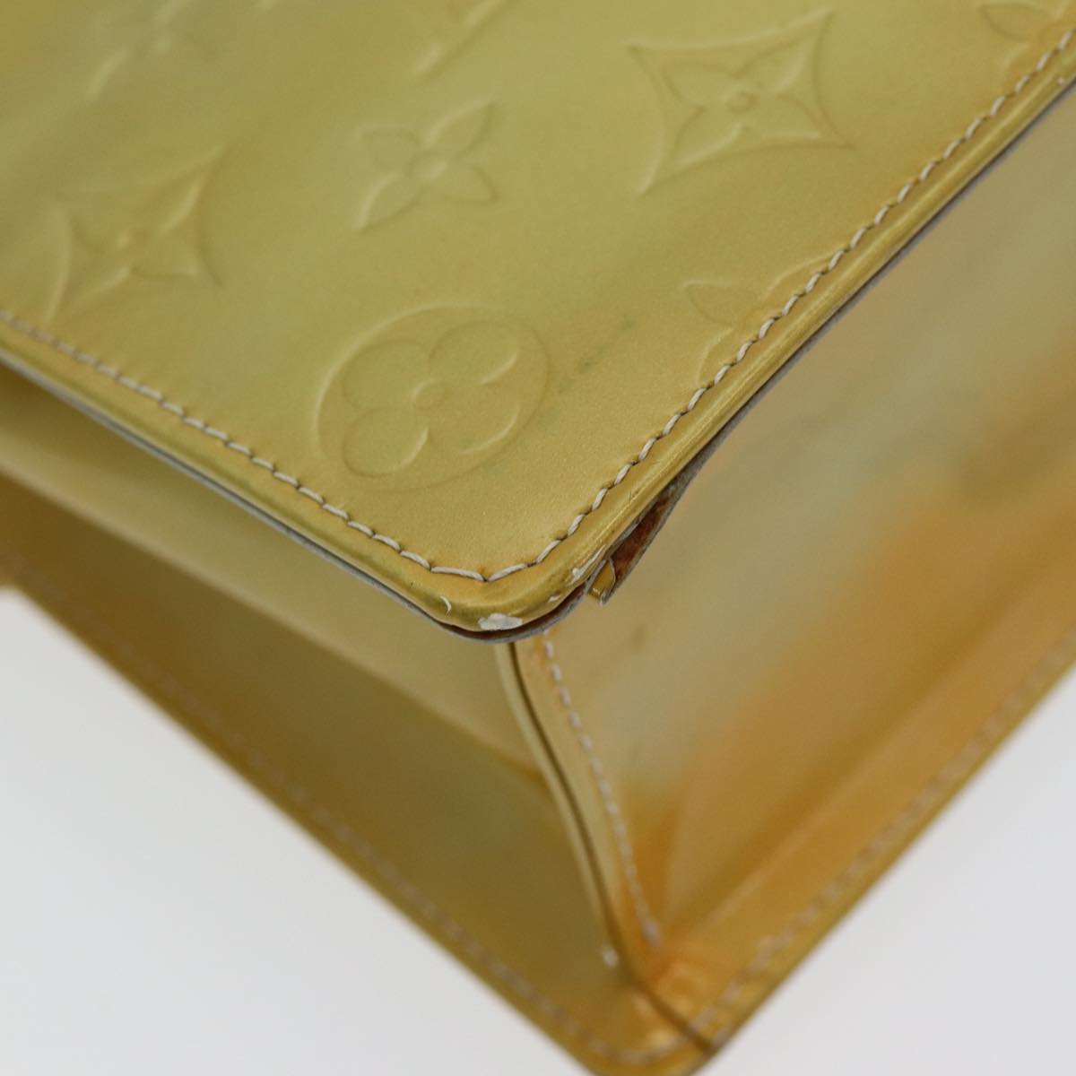 Louis Vuitton Spring Street Yellow Patent Leather Handbag (Pre-Owned)