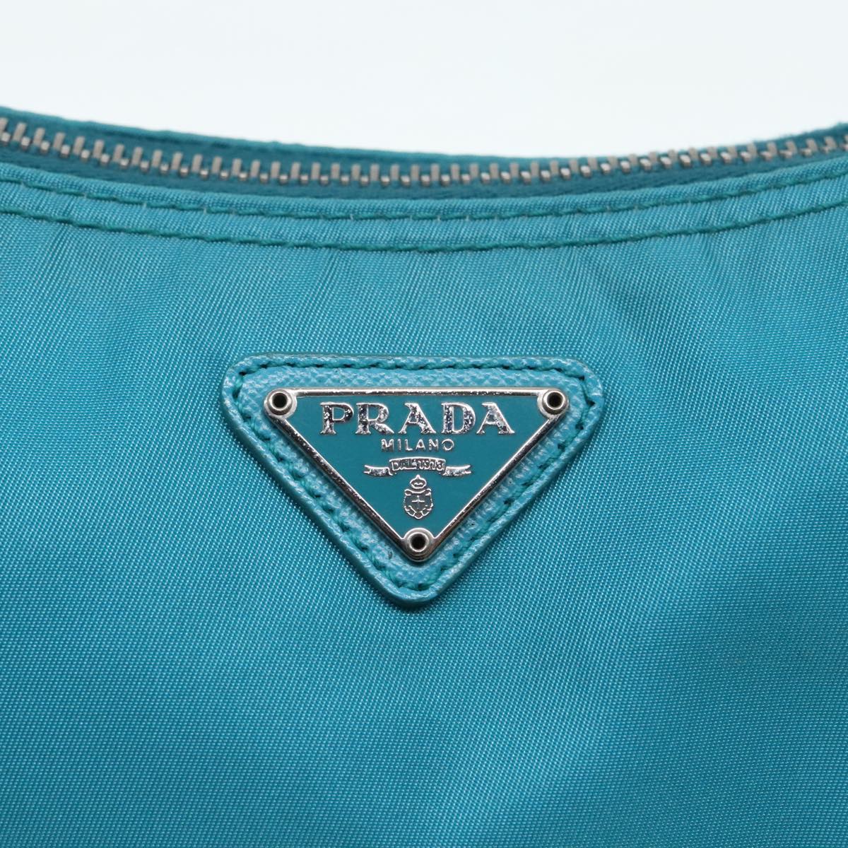 Prada Re-Nylon Blue Canvas Clutch Bag (Pre-Owned)