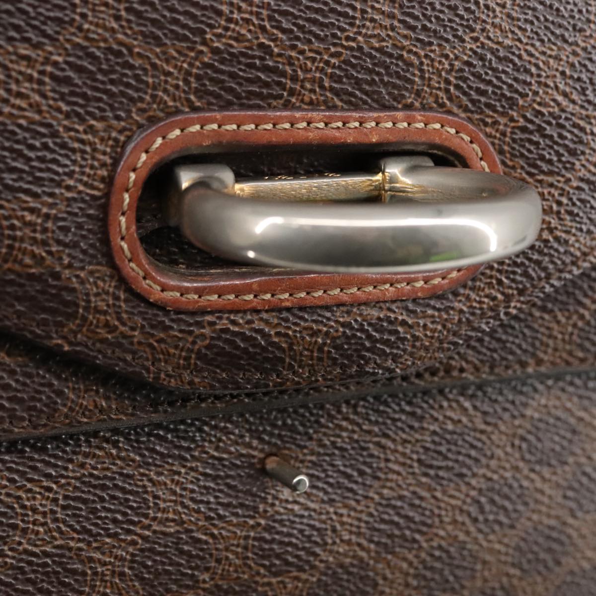 Céline Macadam Brown Canvas Handbag (Pre-Owned)