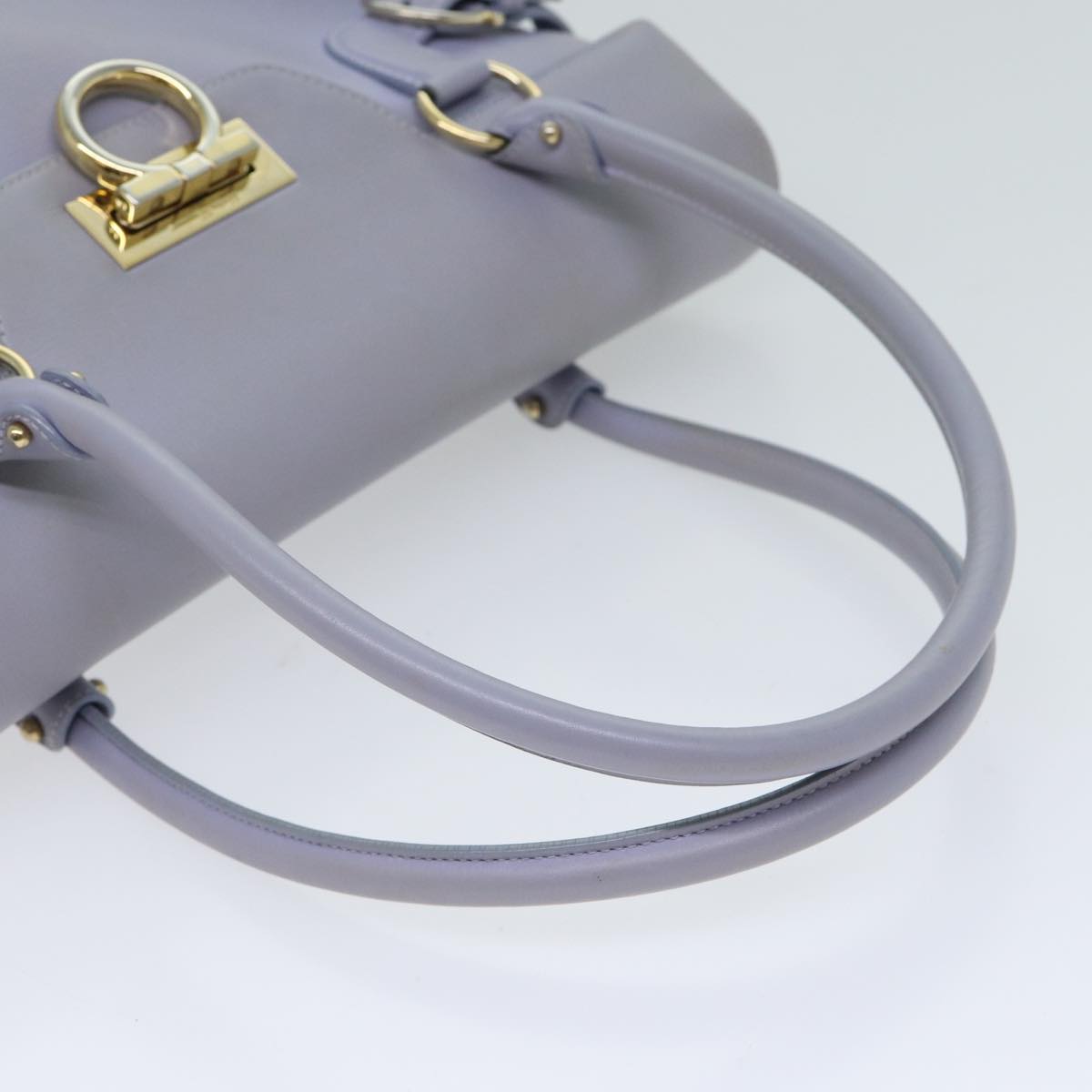 Salvatore Ferragamo Purple Leather Shopper Bag (Pre-Owned)