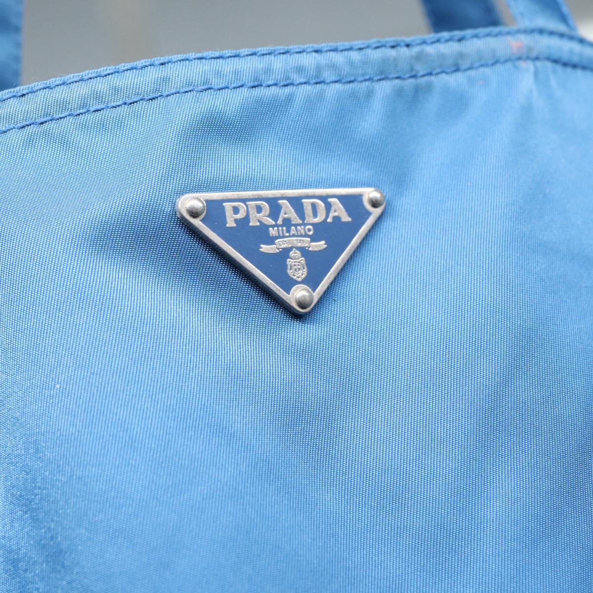 Prada Tessuto Blue Synthetic Tote Bag (Pre-Owned)