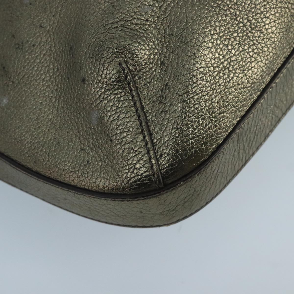 Prada Hobo Gold Leather Shoulder Bag (Pre-Owned)