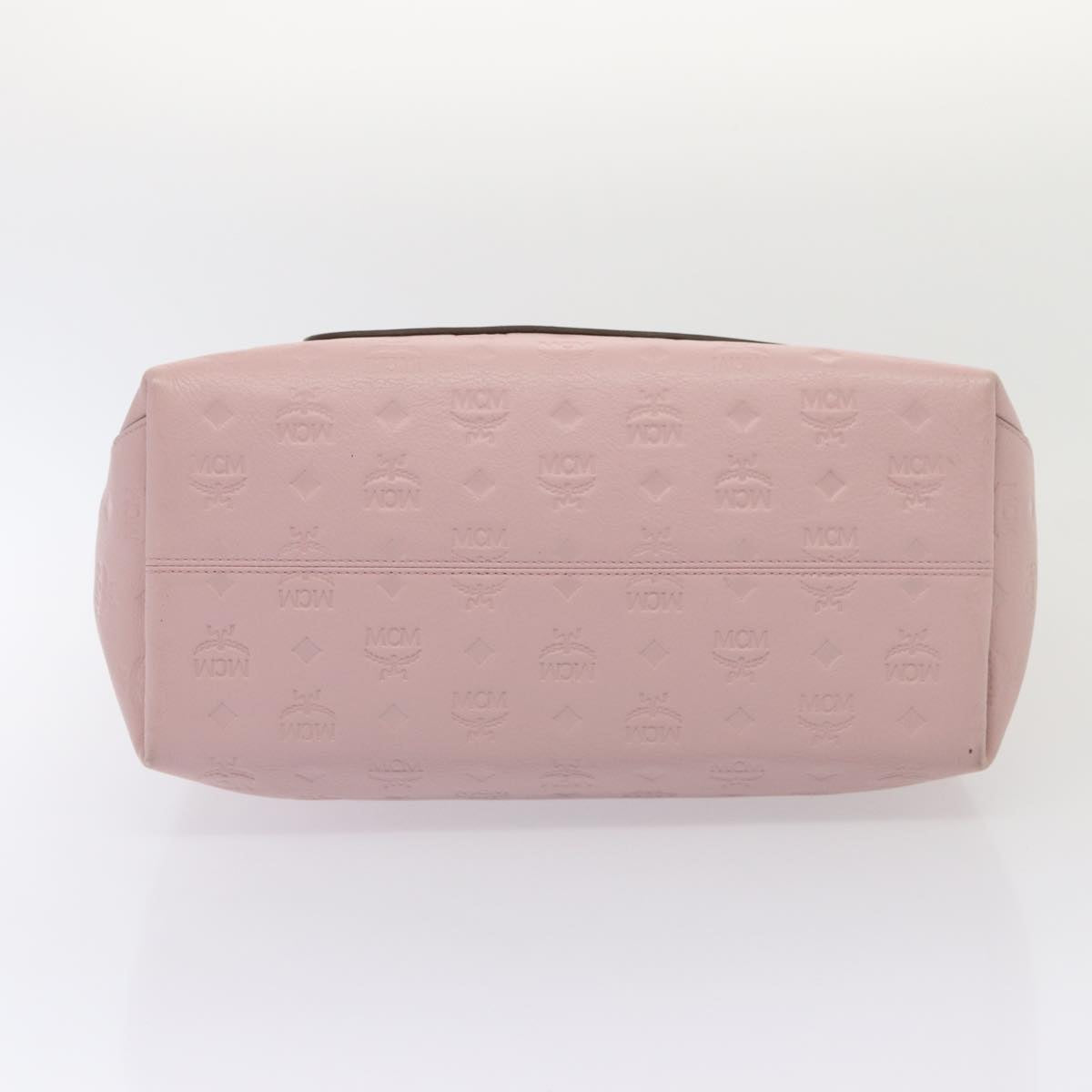 MCM Visetos Pink Leather Shoulder Bag (Pre-Owned)
