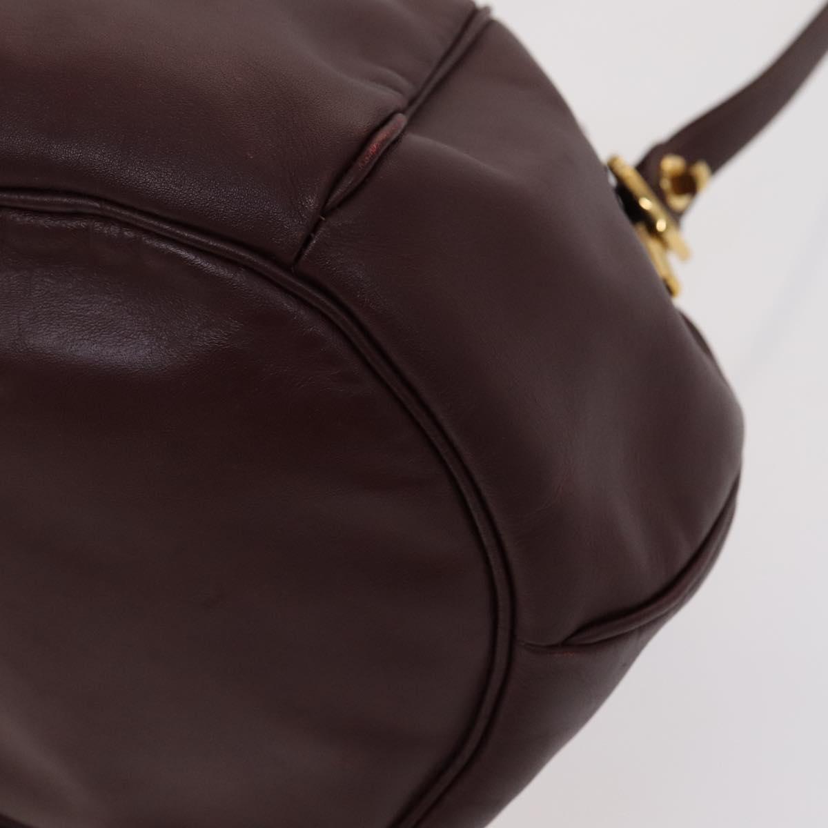 Cartier Must De Cartier Burgundy Leather Shoulder Bag (Pre-Owned)