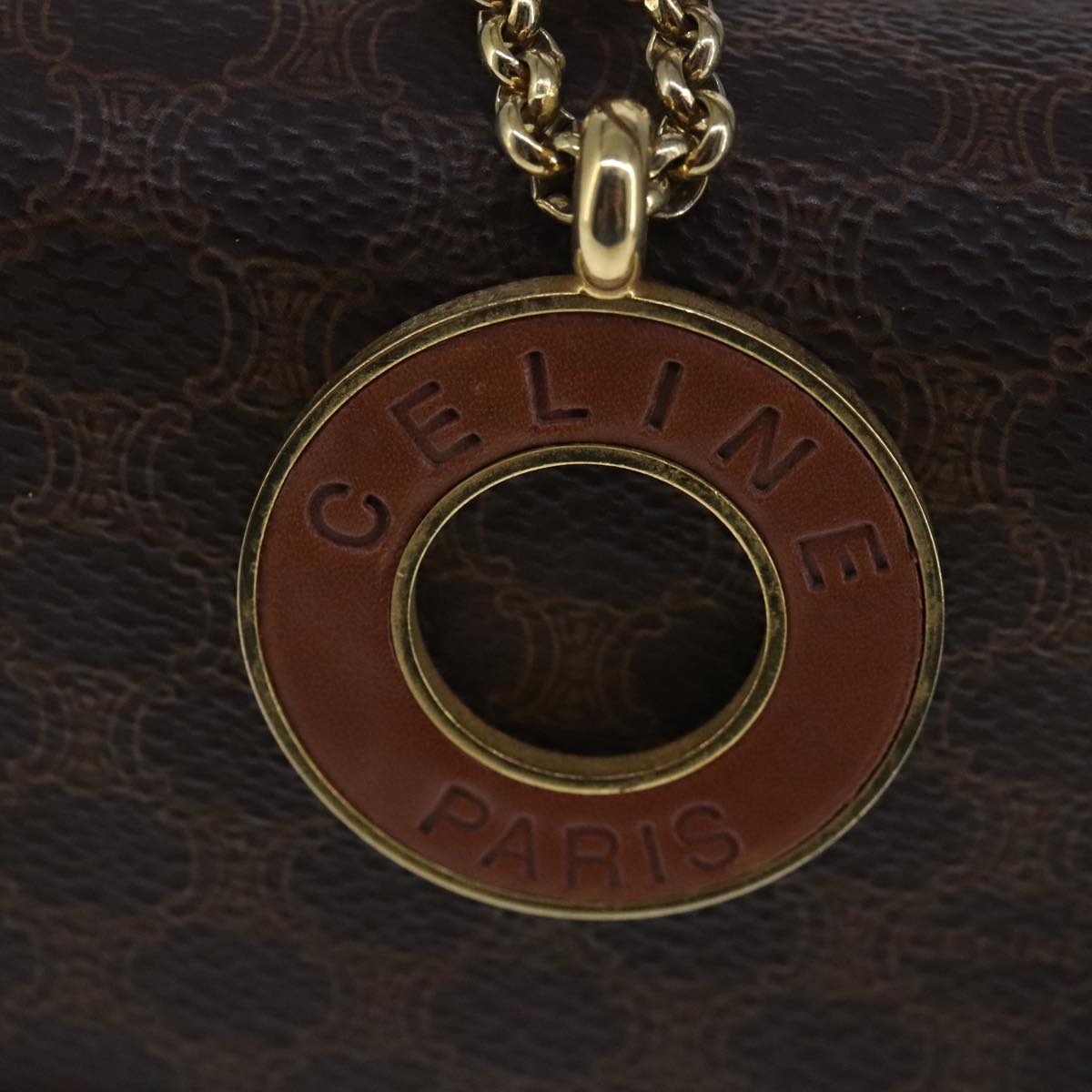 Céline Macadam Brown Canvas Handbag (Pre-Owned)