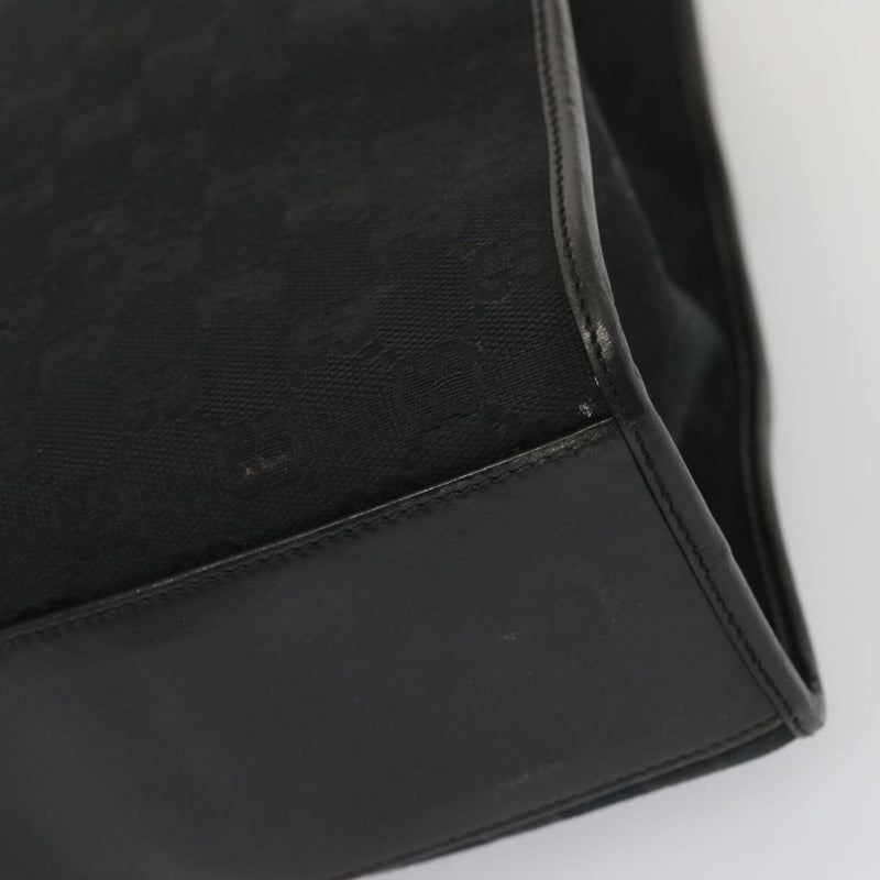 Gucci Jackie Black Canvas Handbag (Pre-Owned)