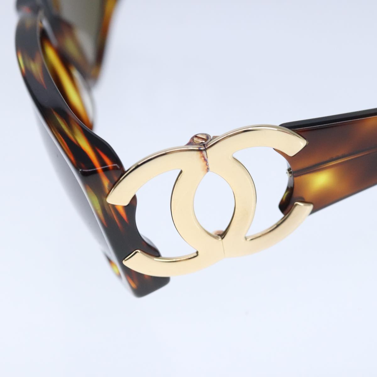 Chanel Coco Mark Brown Plastic Glasses  (Pre-Owned)