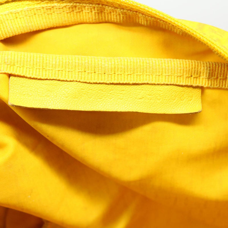 Fendi Zucchino Yellow Canvas Clutch Bag (Pre-Owned)