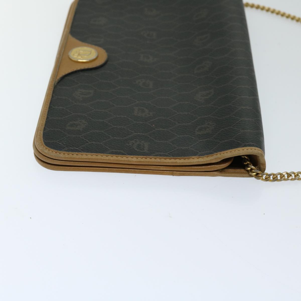 Dior Honeycomb Black Canvas Shoulder Bag (Pre-Owned)