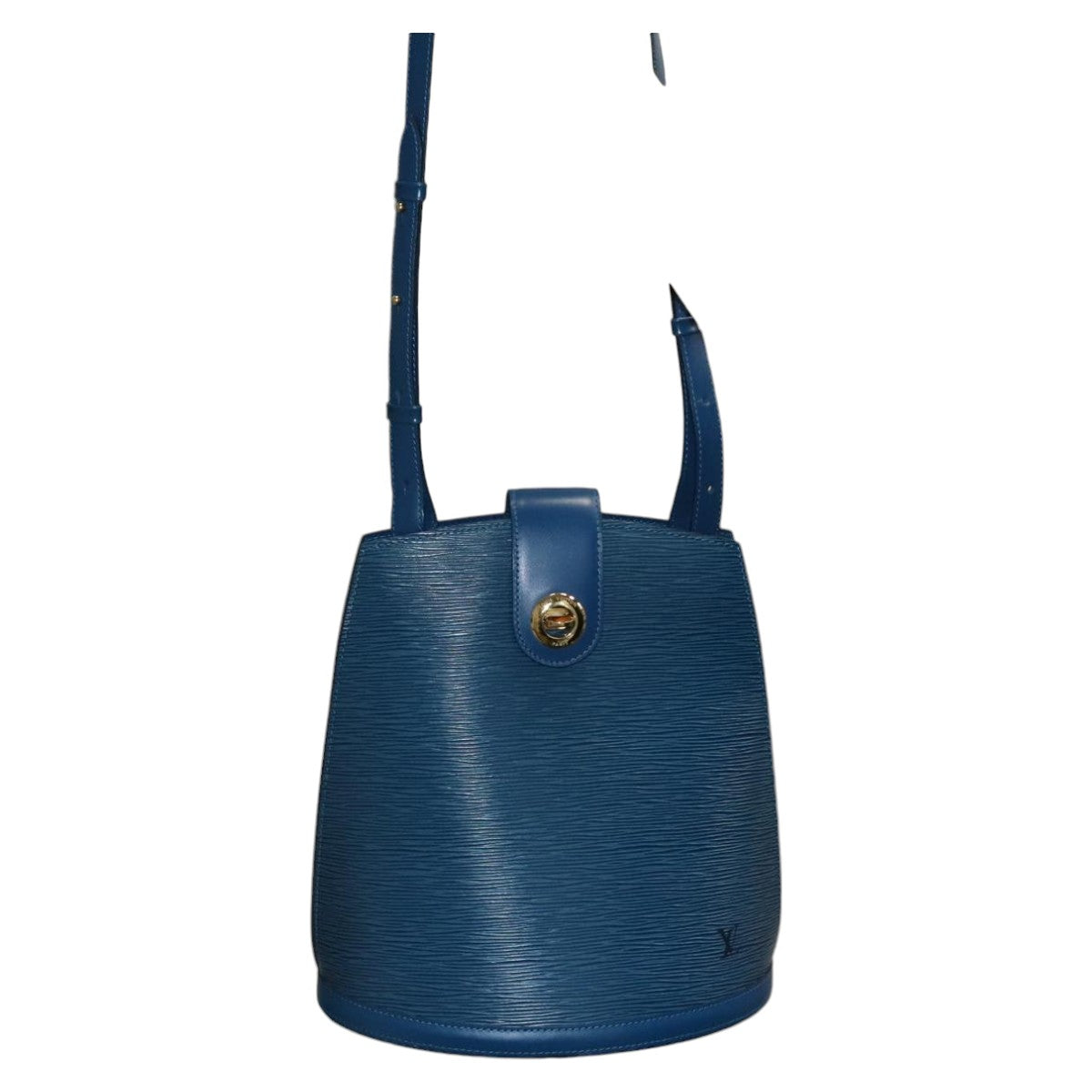 Louis Vuitton Cluny Blue Leather Shoulder Bag (Pre-Owned)