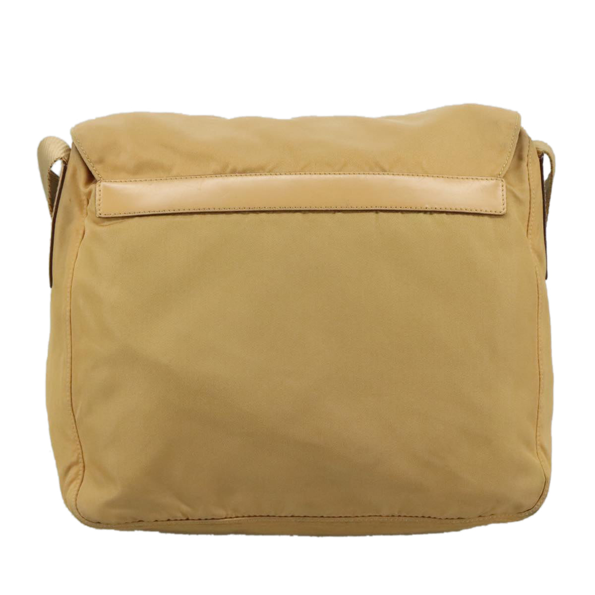 Prada Tessuto Beige Synthetic Shoulder Bag (Pre-Owned)
