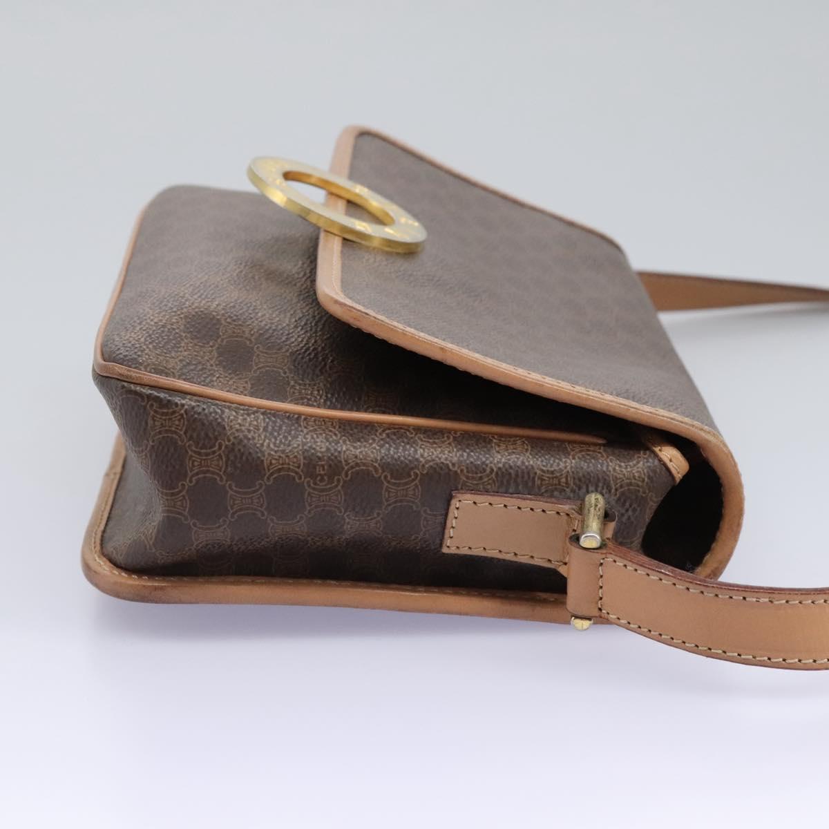 Céline Macadam Brown Canvas Shoulder Bag (Pre-Owned)