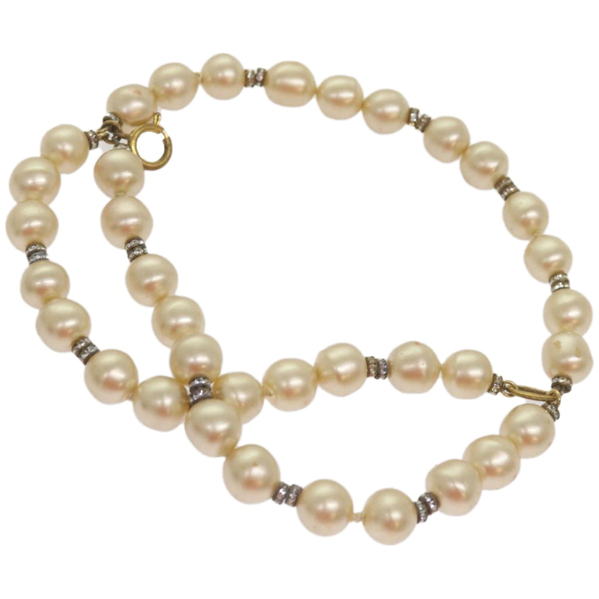 Chanel Coco Mark White Metal Bracelet Jewelry (Pre-Owned)