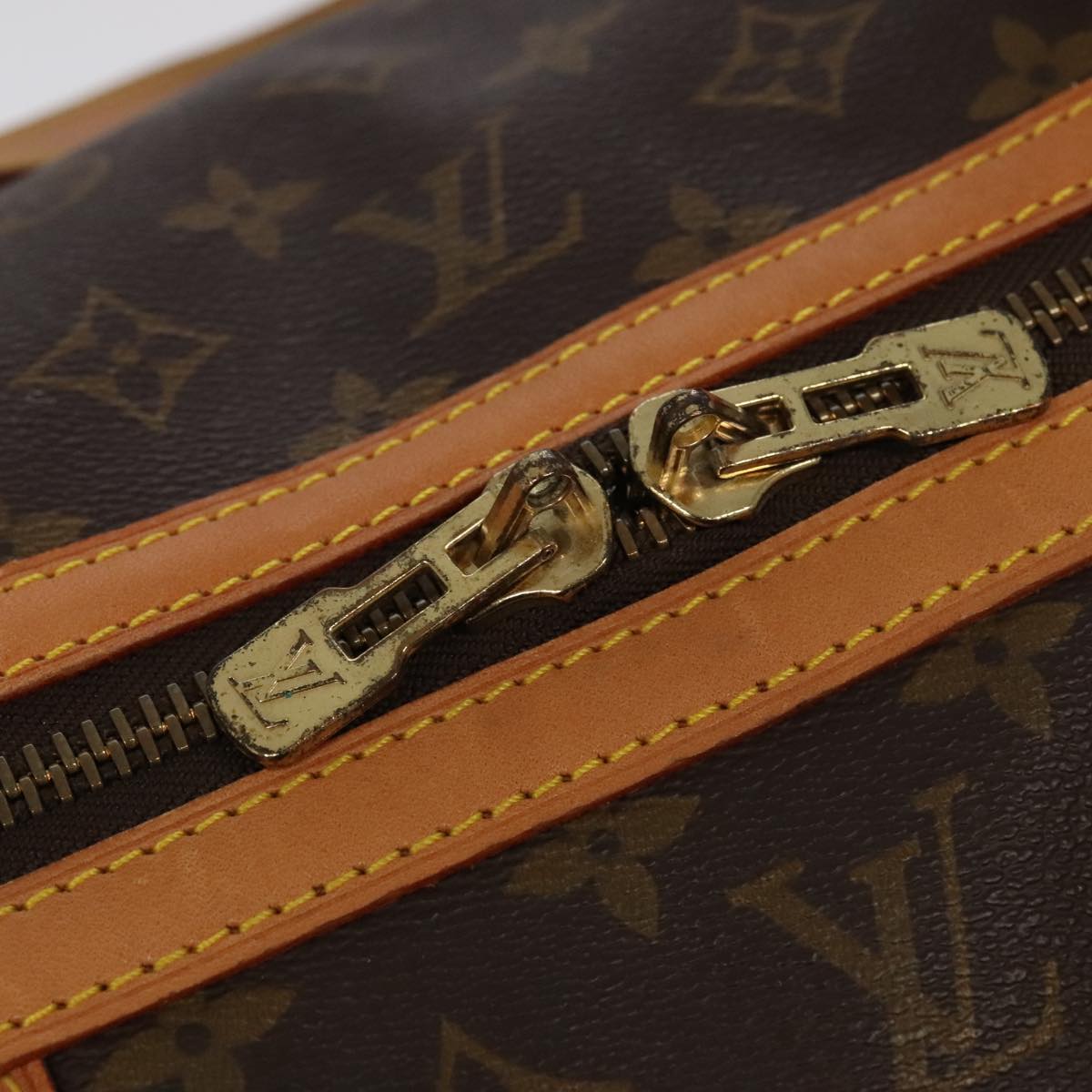 Louis Vuitton Sac Souple Brown Canvas Travel Bag (Pre-Owned)