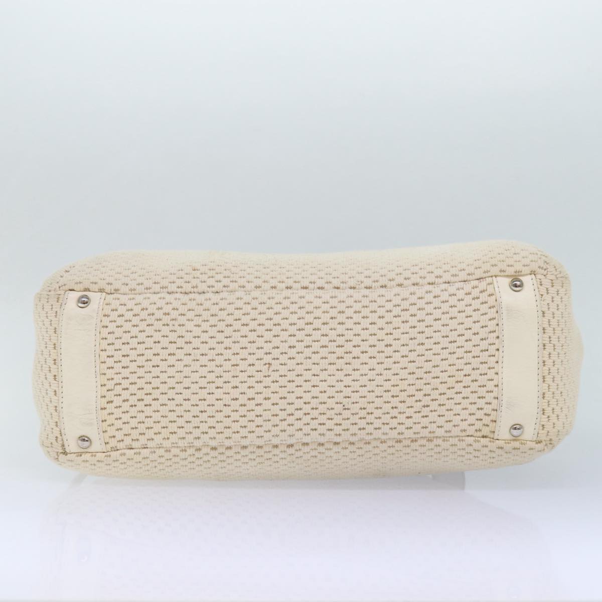 Chanel Chanel Beige Canvas Handbag (Pre-Owned)