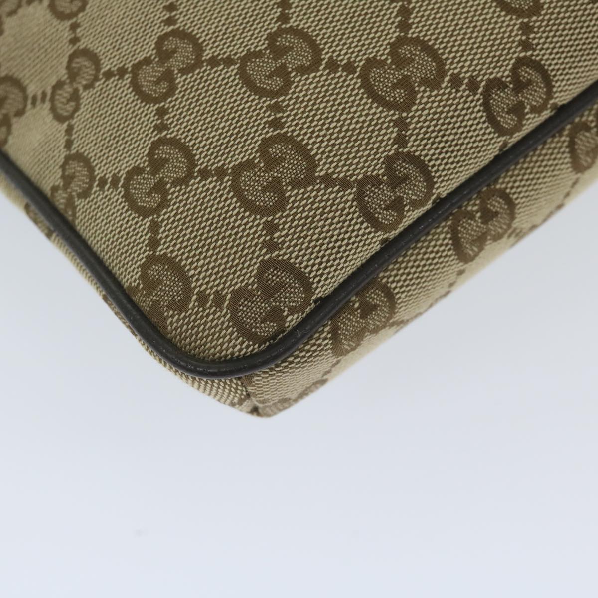 Gucci Gg Canvas Beige Canvas Shoulder Bag (Pre-Owned)