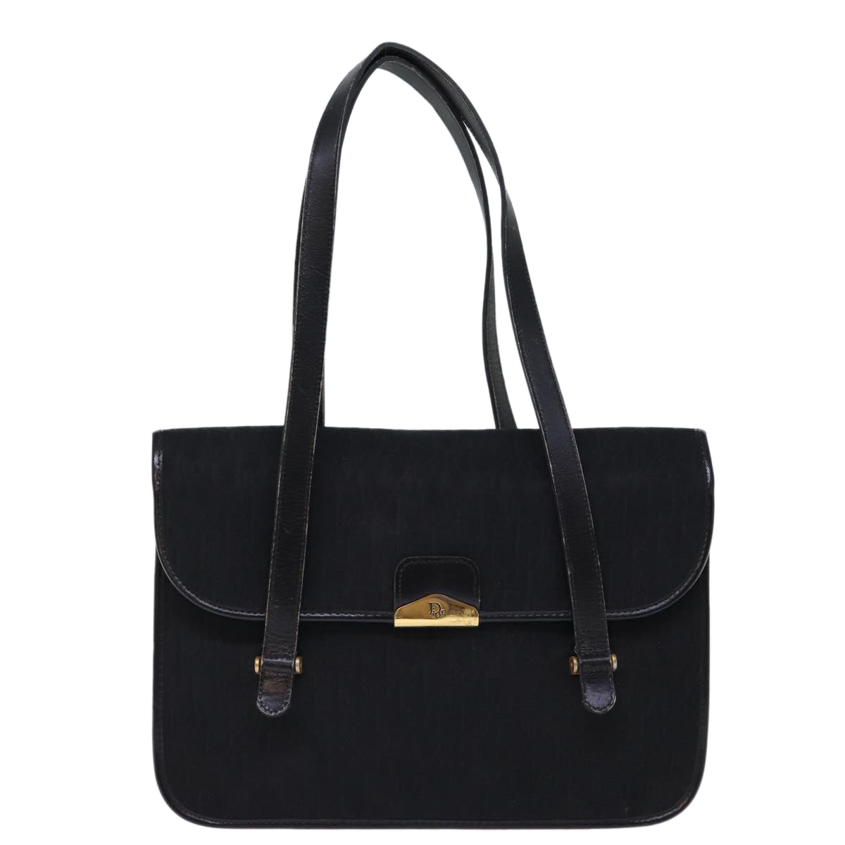 Dior Trotter Black Canvas Shoulder Bag (Pre-Owned)