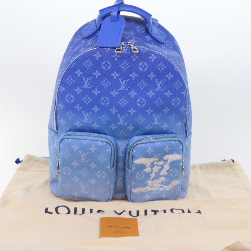 Louis Vuitton Blue Canvas Backpack Bag (Pre-Owned)