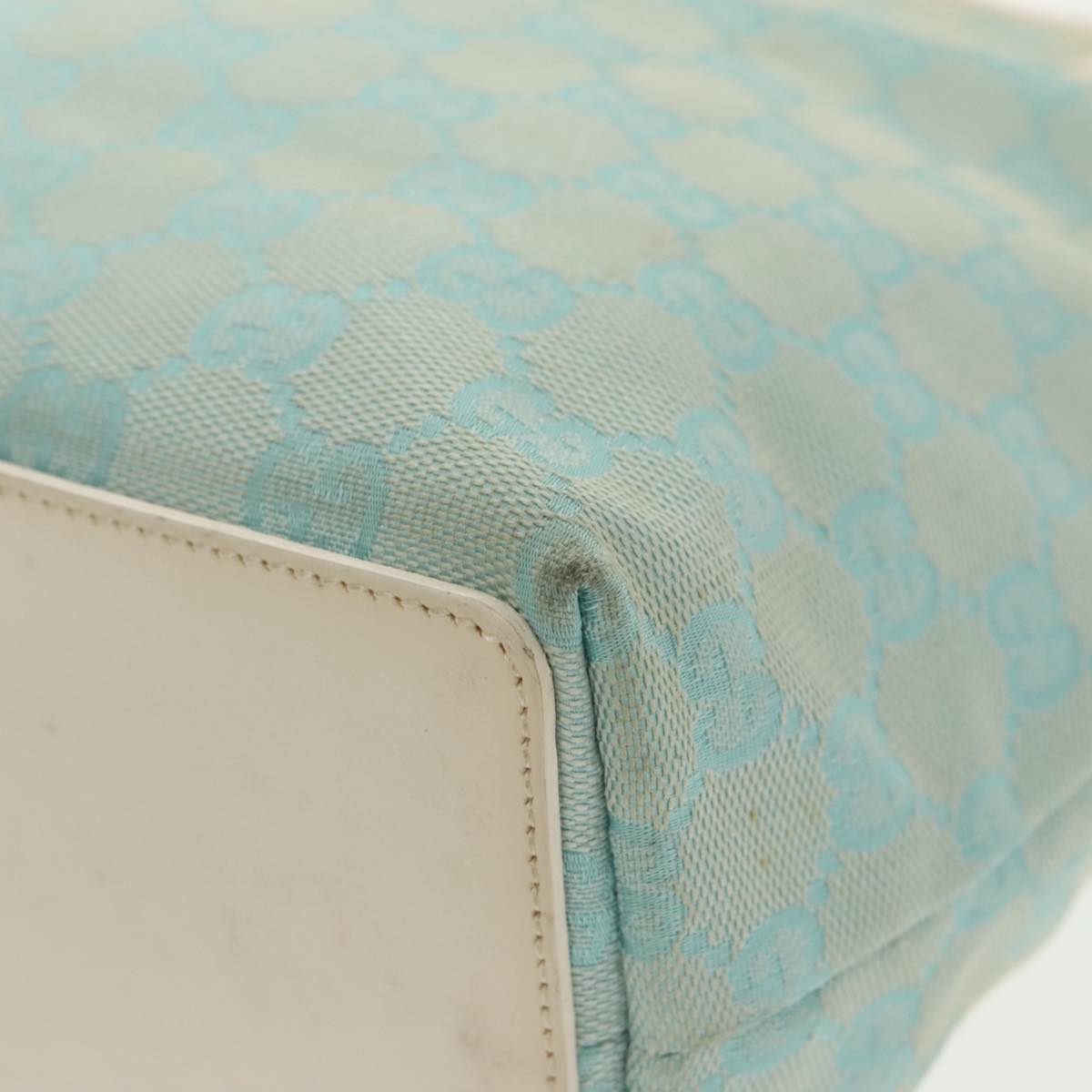 Gucci Gg Canvas Blue Canvas Tote Bag (Pre-Owned)