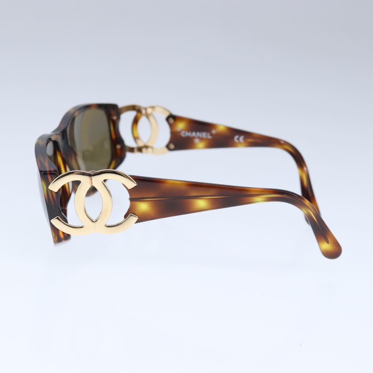 Chanel Coco Mark Brown Plastic Glasses  (Pre-Owned)