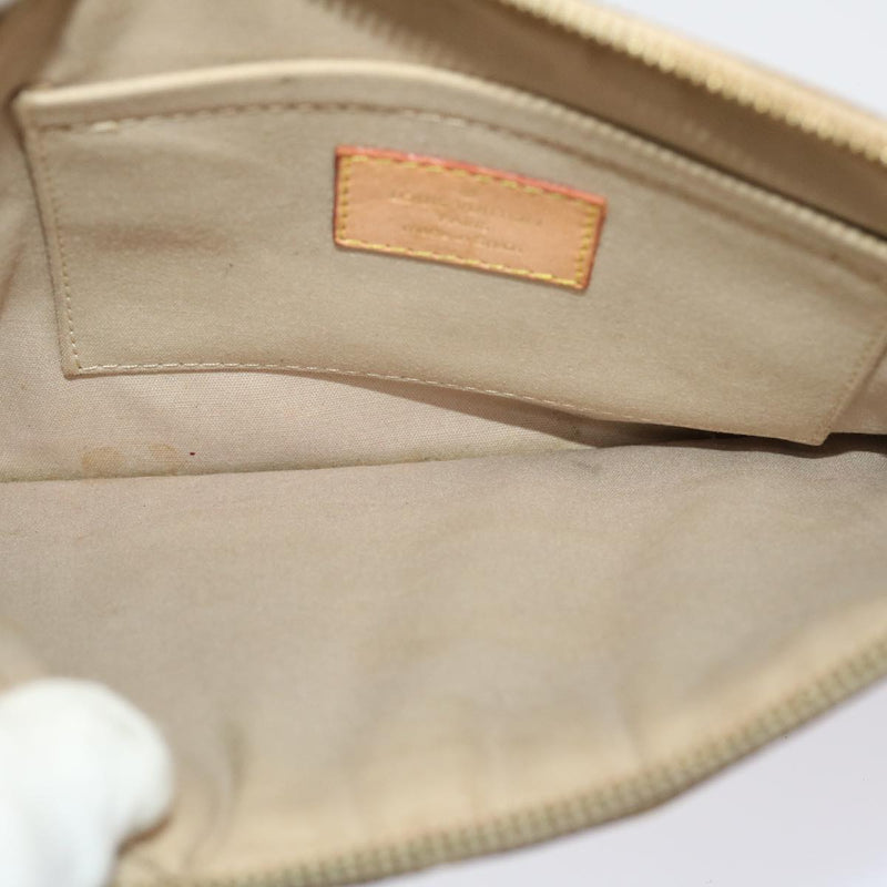 Louis Vuitton Pochette Accessoires Gold Patent Leather Clutch Bag (Pre-Owned)