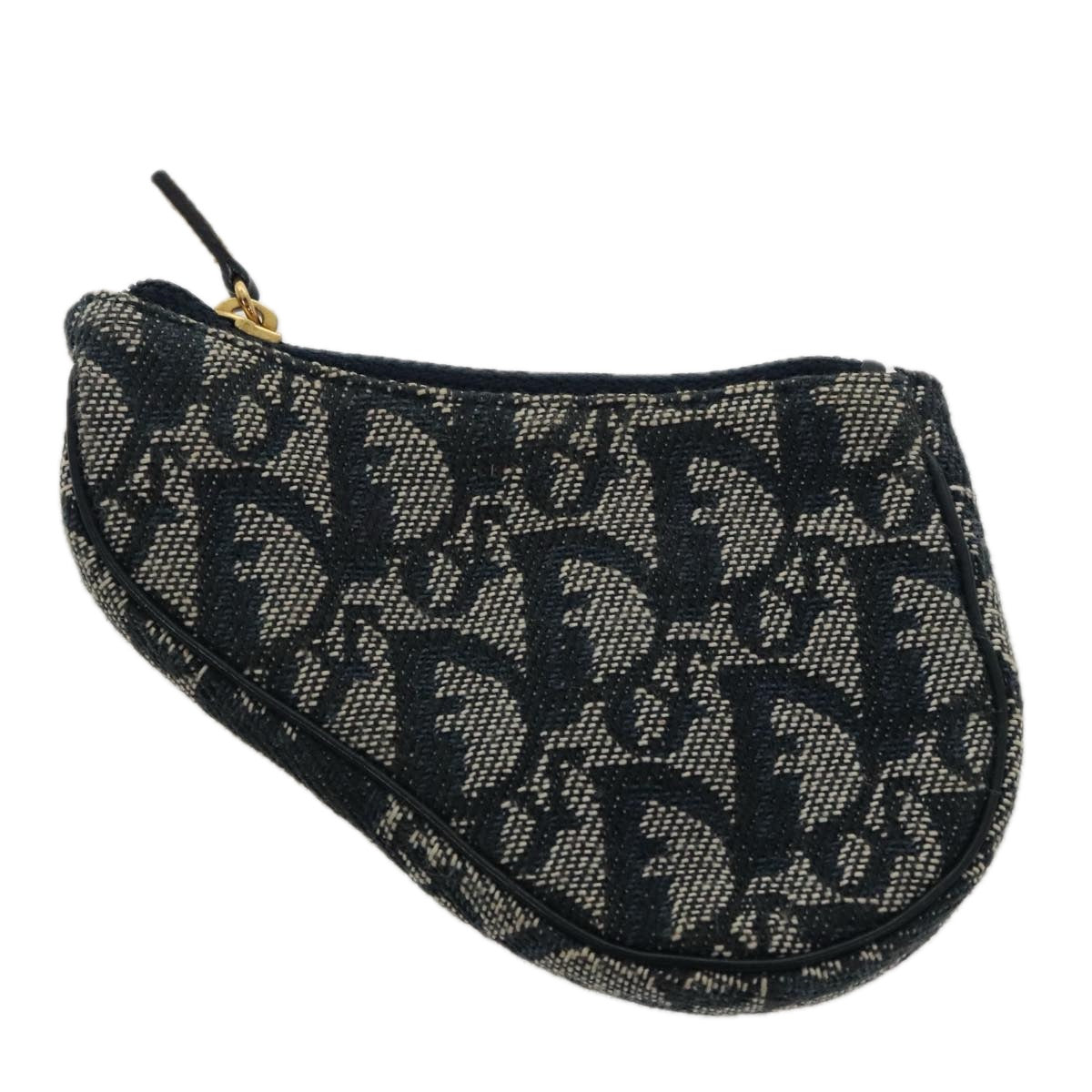 Dior Saddle Navy Canvas Clutch Bag (Pre-Owned)