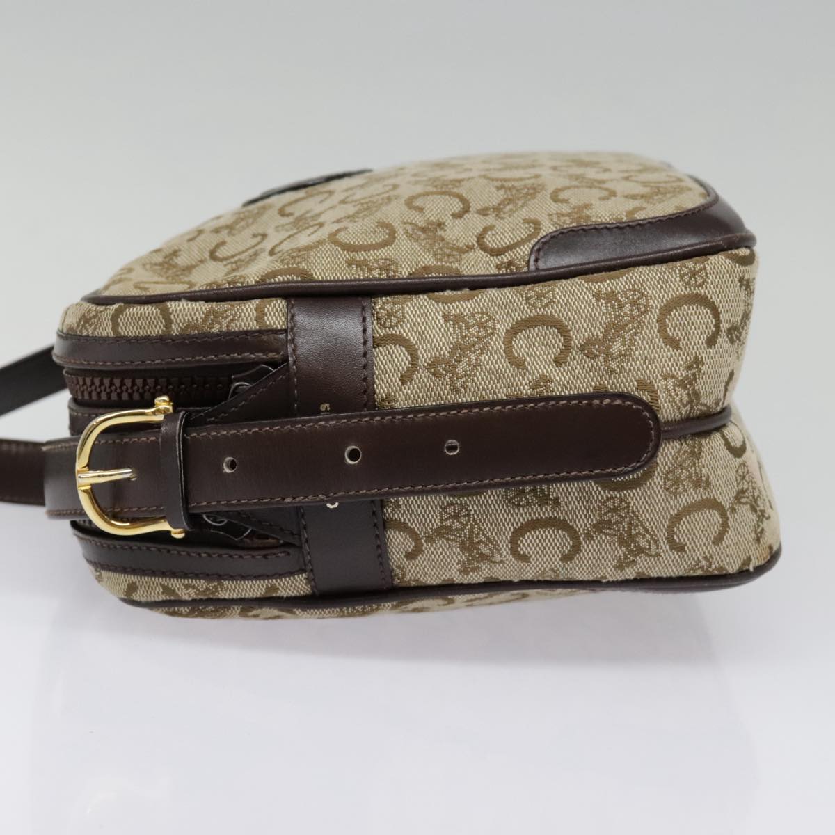 Céline C Brown Canvas Shoulder Bag (Pre-Owned)