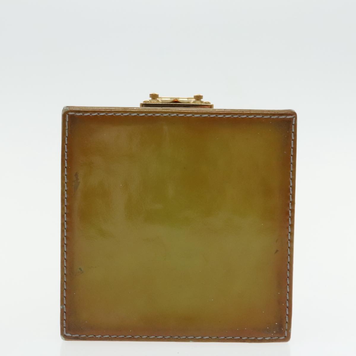 Louis Vuitton Bleecker Khaki Patent Leather Clutch Bag (Pre-Owned)