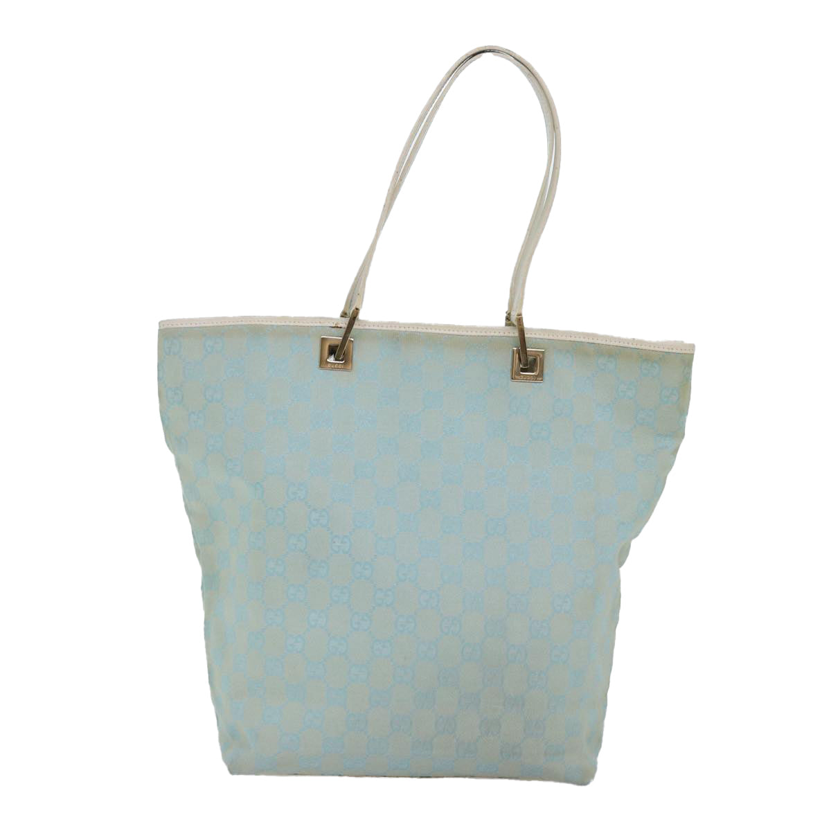 Gucci Gg Canvas Blue Canvas Tote Bag (Pre-Owned)