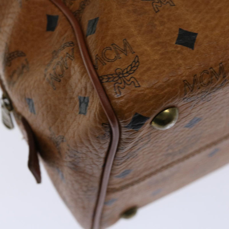 MCM Visetos Brown Canvas Handbag (Pre-Owned)