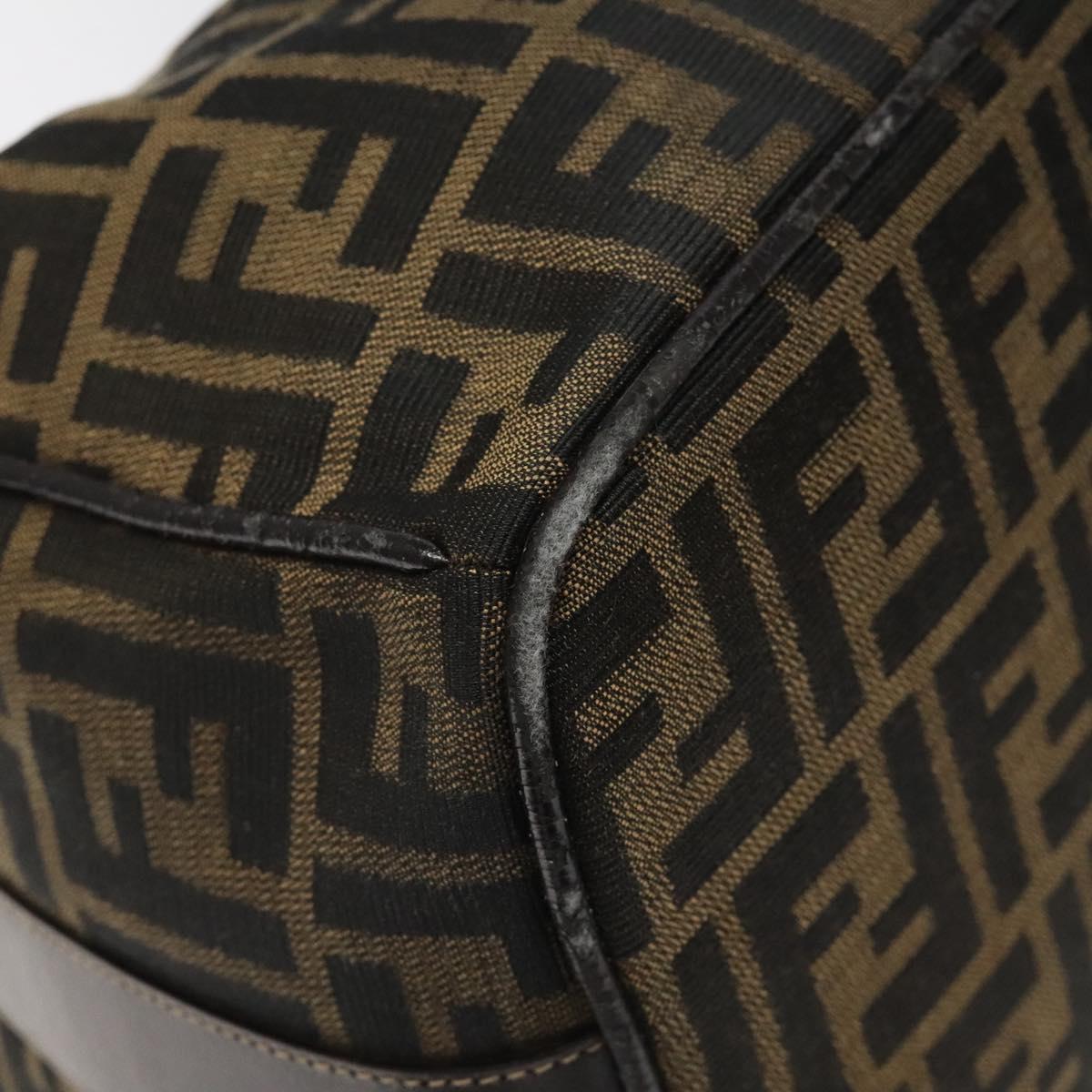 Fendi Zucca Brown Canvas Handbag (Pre-Owned)