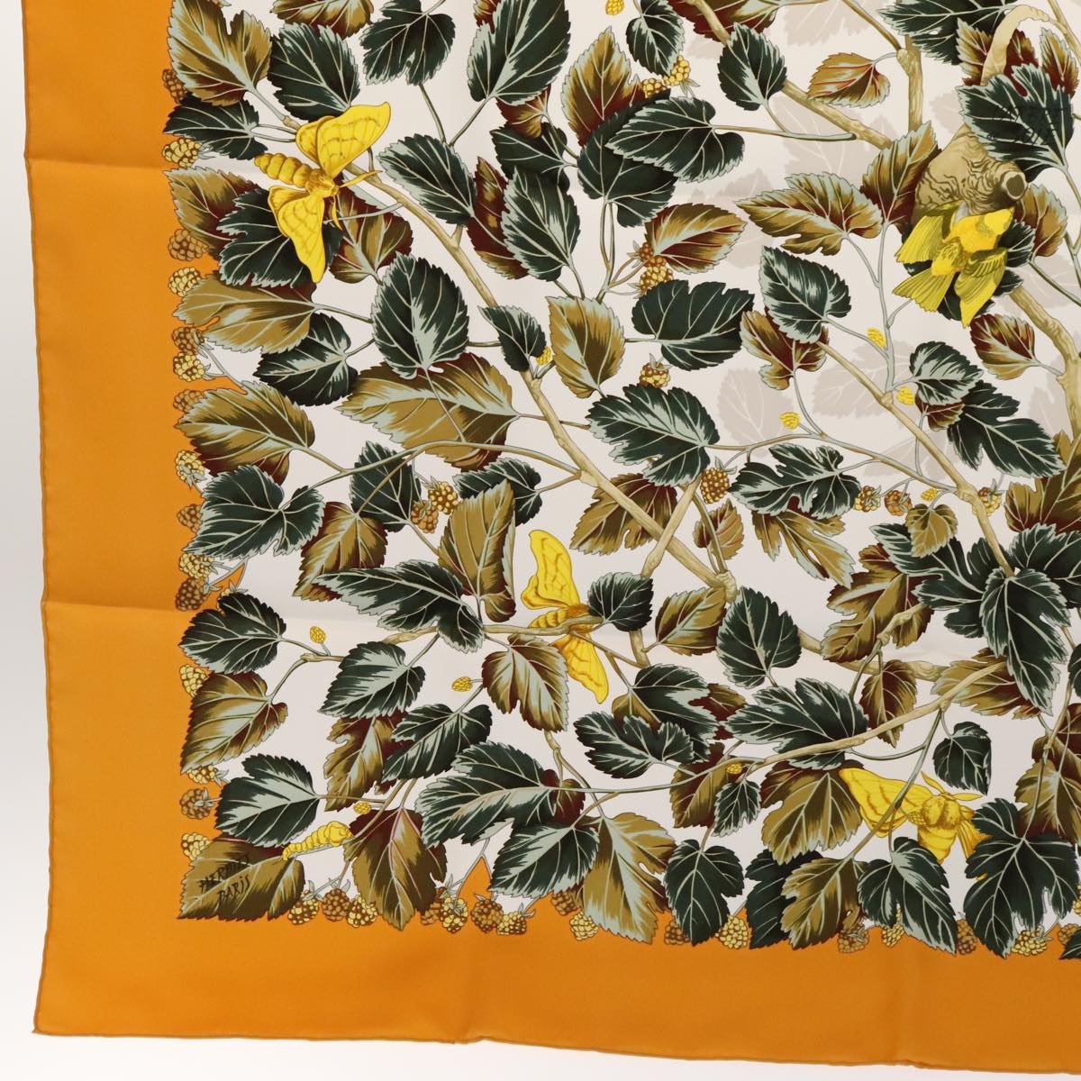Hermès Yellow Silk Scarf  (Pre-Owned)