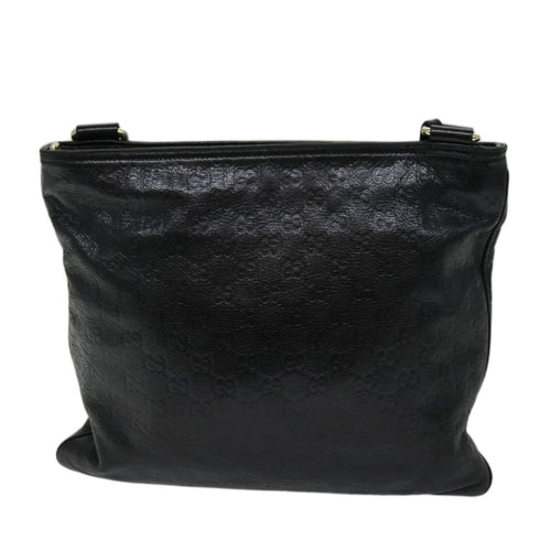 Gucci Guccissima Black Leather Shoulder Bag (Pre-Owned)