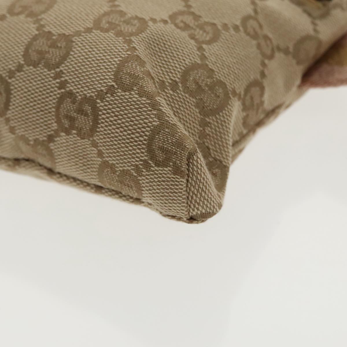 Gucci Beige Canvas Shoulder Bag (Pre-Owned)