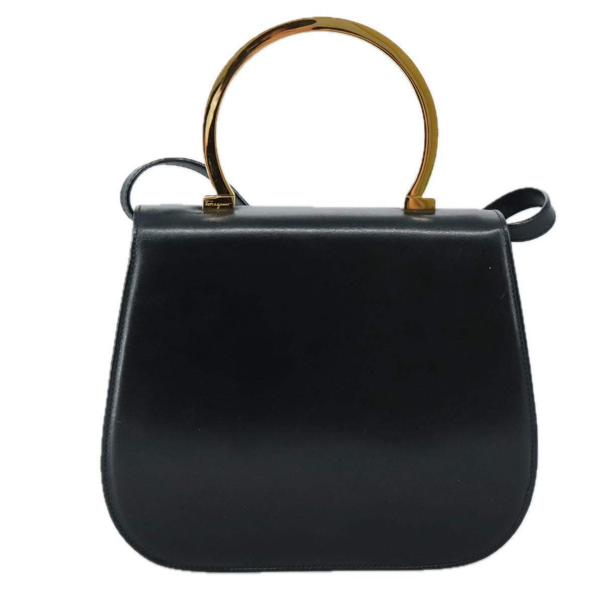 Salvatore Ferragamo Black Leather Handbag (Pre-Owned)