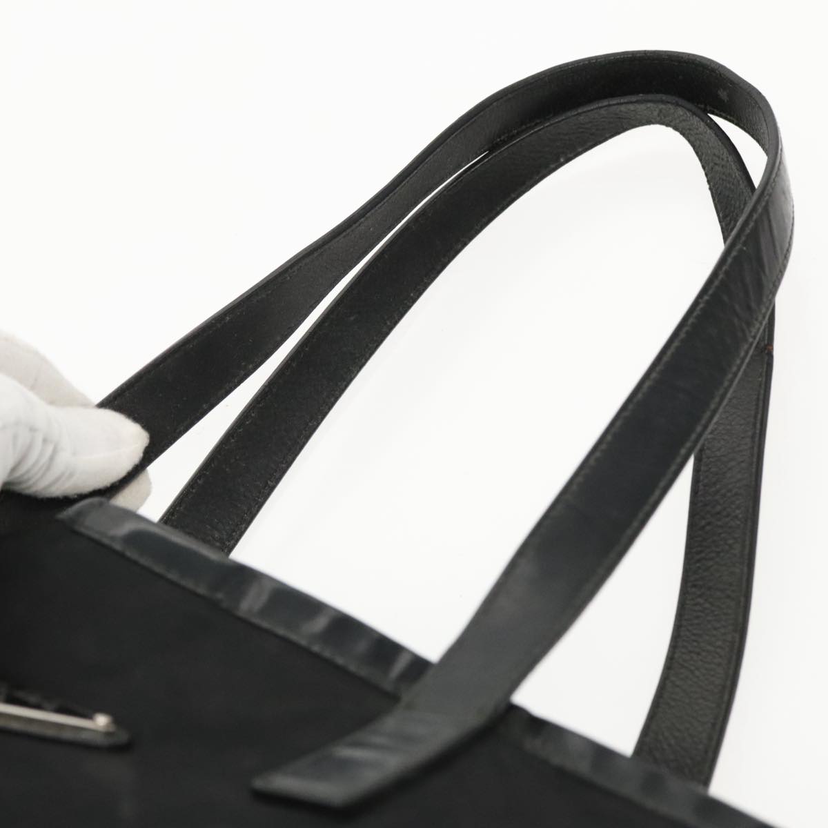 Prada Tessuto Black Synthetic Tote Bag (Pre-Owned)