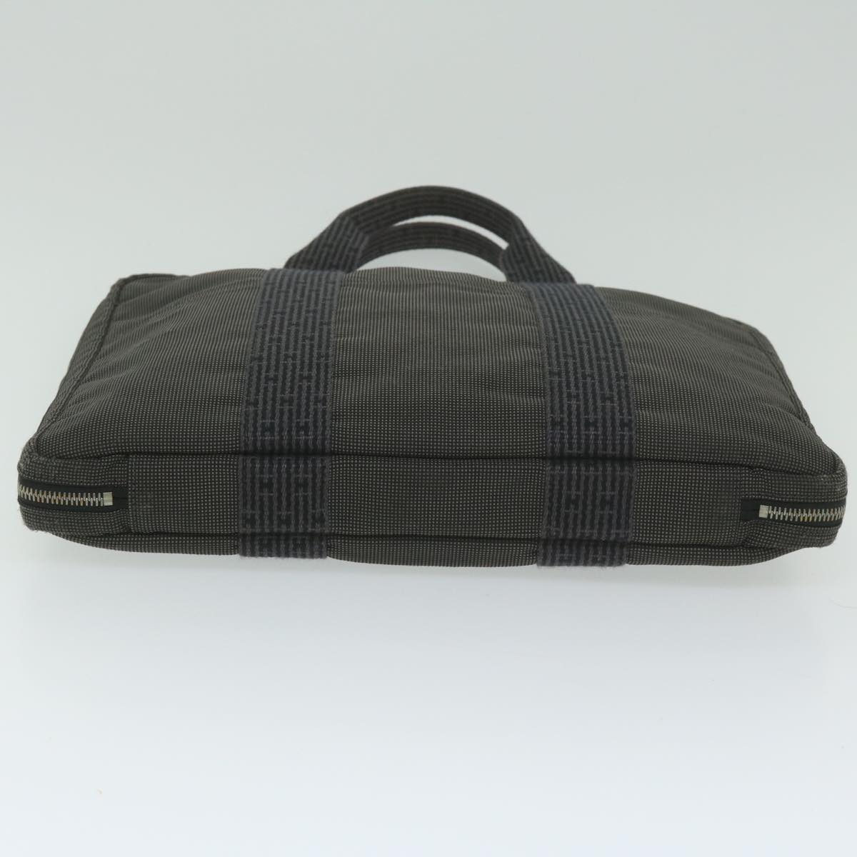 Hermès Herline Grey Canvas Briefcase Bag (Pre-Owned)