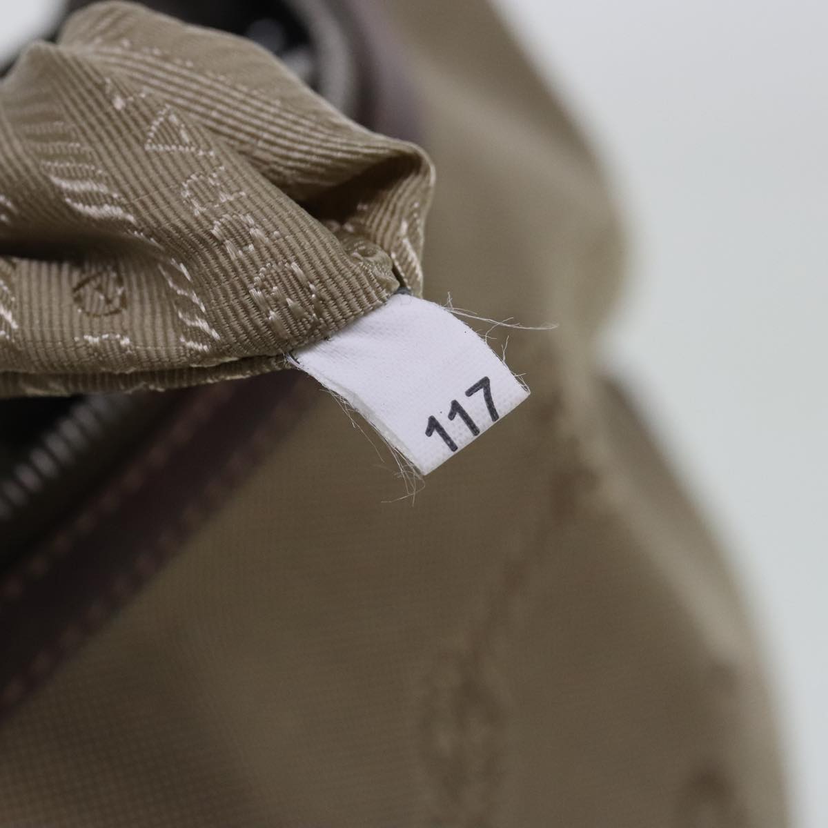 Prada Canapa Beige Canvas Shoulder Bag (Pre-Owned)