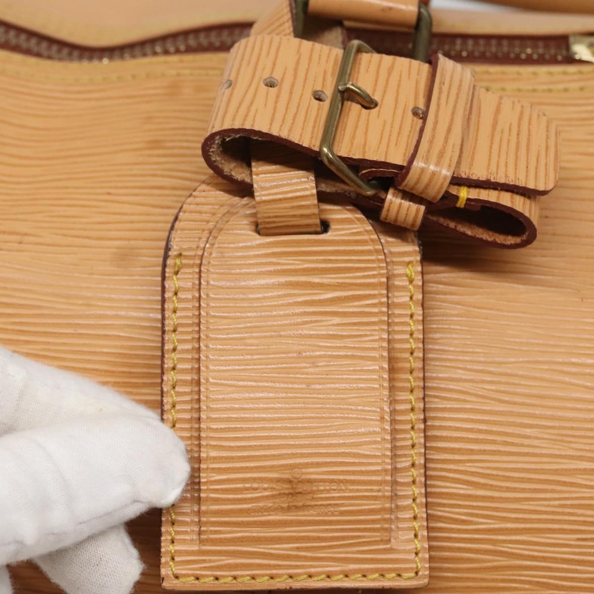 Louis Vuitton Keepall 50 Beige Leather Travel Bag (Pre-Owned)