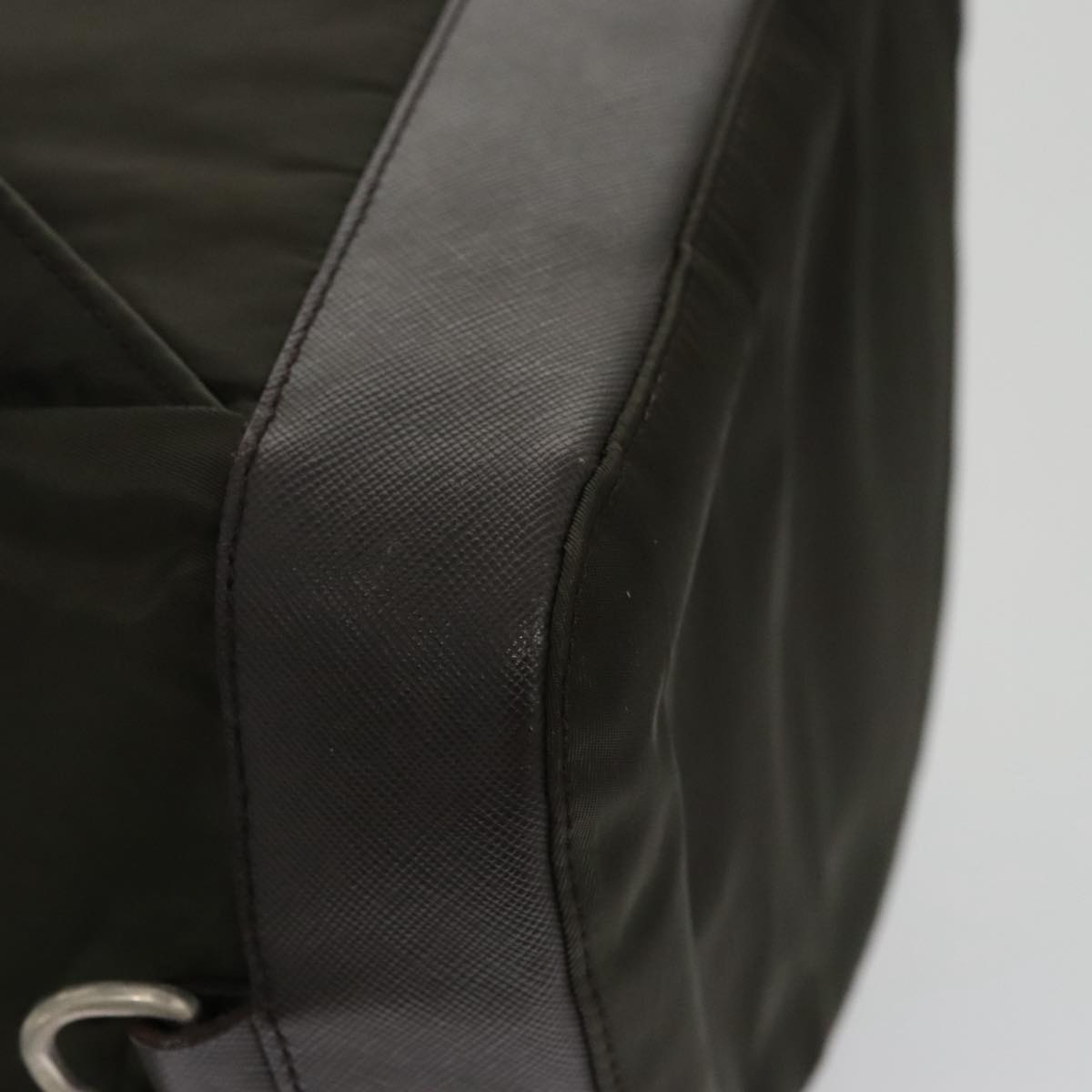 Prada Re-Nylon Khaki Synthetic Backpack Bag (Pre-Owned)